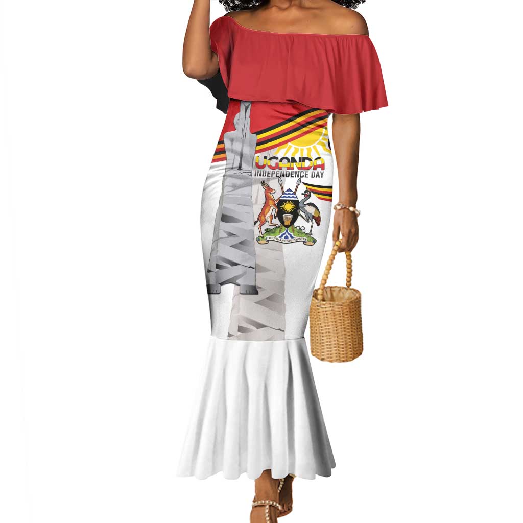Uganda Independence Day Personalized Mermaid Dress Independence Monument - African Pride