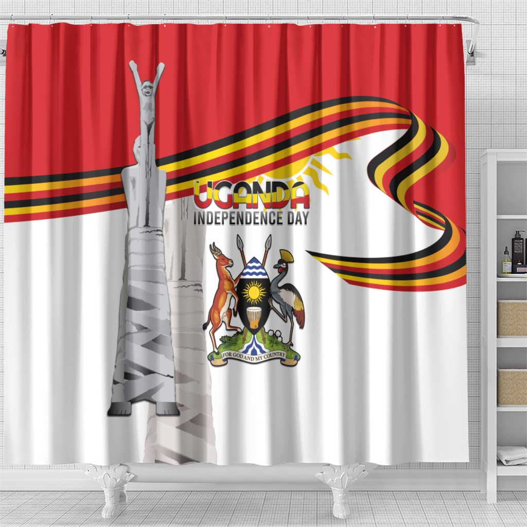 Uganda Independence Day Shower Curtain Independence Monument - African Pride