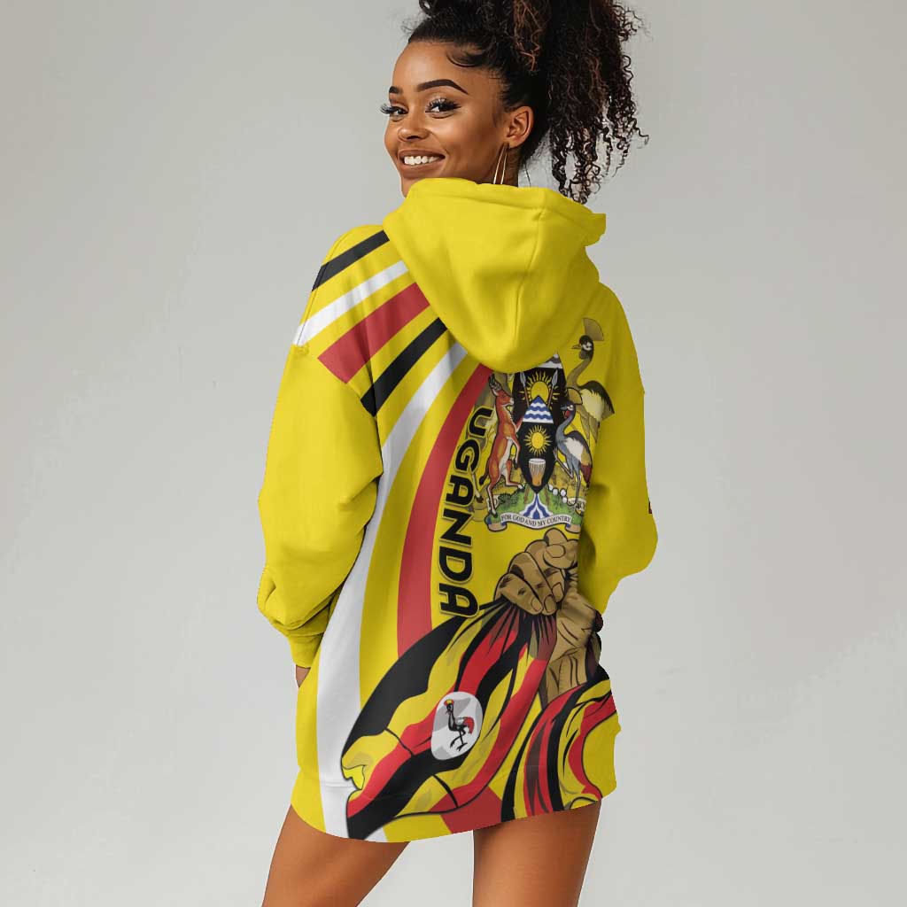 Jamhuri ya Uganda Hoodie Dress Happy Independence Day - African Pride