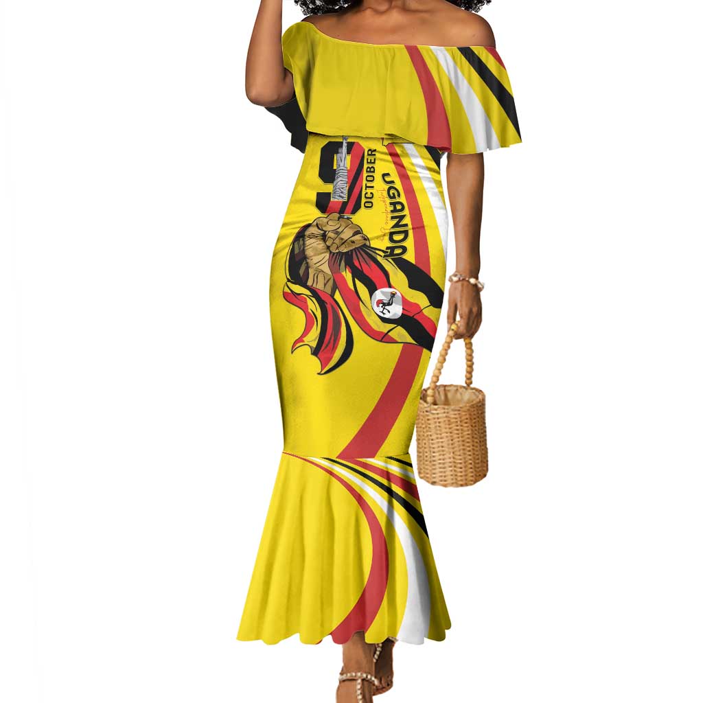 Jamhuri ya Uganda Mermaid Dress Happy Independence Day - African Pride