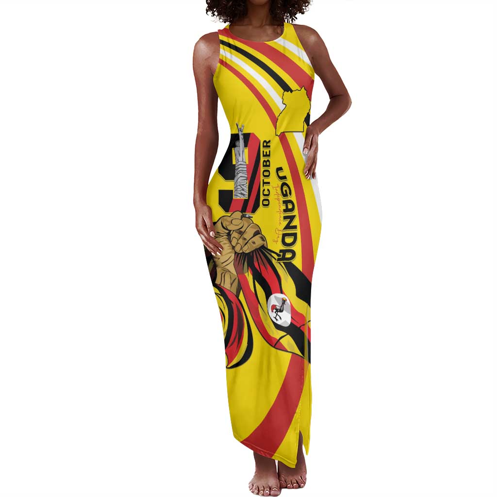 Jamhuri ya Uganda Tank Maxi Dress Happy Independence Day - African Pride