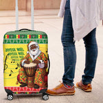Afro Chirstmas in Senegal Luggage Cover Black Santa Playing Djembe Drum - African Pride