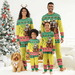 Afro Chirstmas in Senegal Christmas Pajama Set Black Santa Playing Djembe Drum - African Pride
