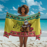 Afro Chirstmas in Senegal Sarong Black Santa Playing Djembe Drum - African Pride