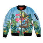 Afro Chirstmas in Tanzania Sleeve Zip Bomber Jacket Heri ya Krismasi - African Pride