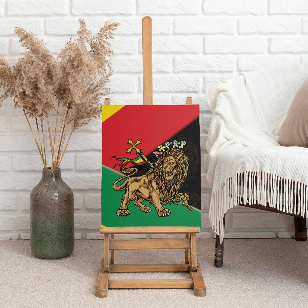 Ethiopia Lion of Judah Canvas Wall Art Ethiopia Empire 1270-1974