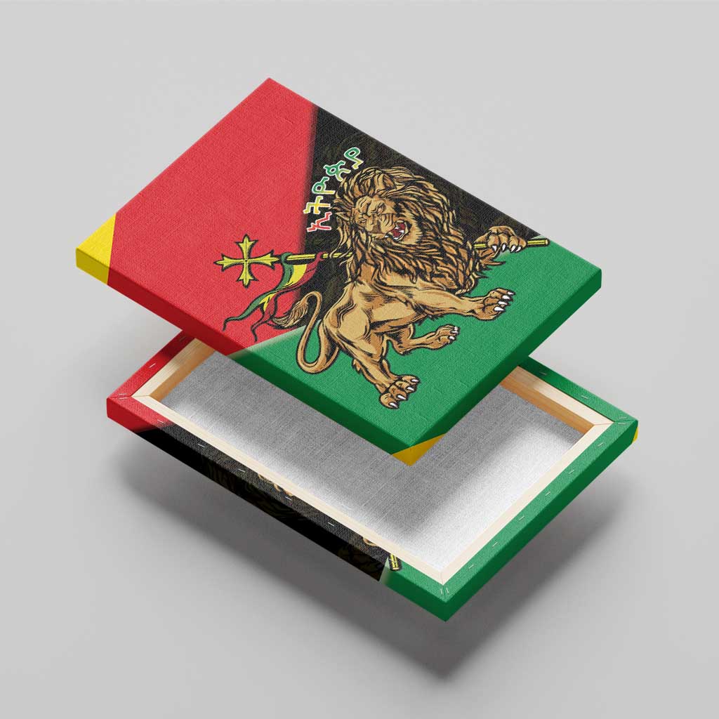 Ethiopia Lion of Judah Canvas Wall Art Ethiopia Empire 1270-1974