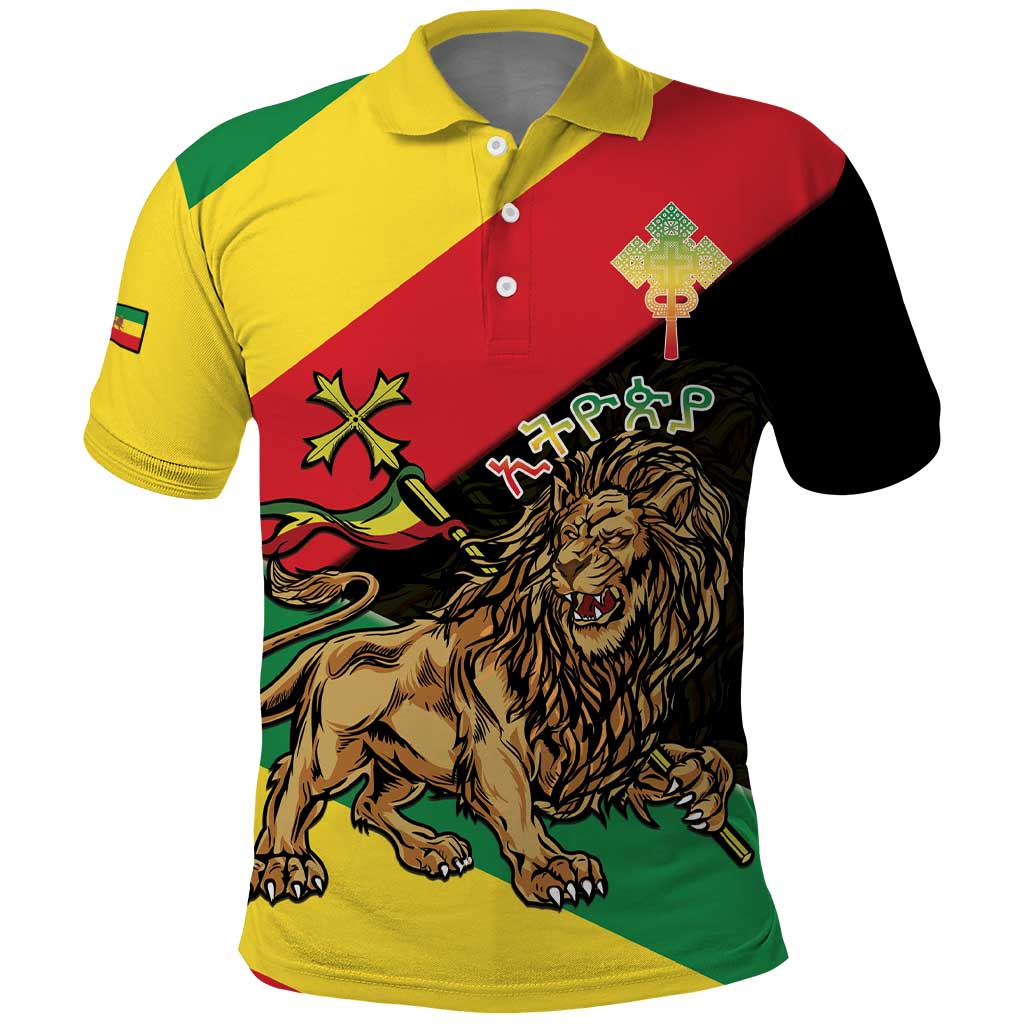 Ethiopia Lion of Judah Polo Shirt Ethiopia Empire 1270-1974