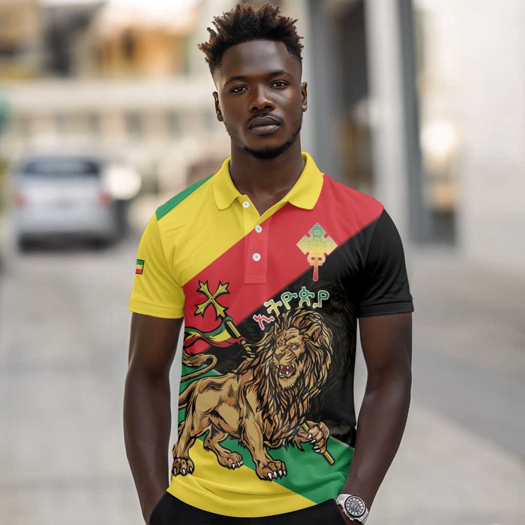 Ethiopia Lion of Judah Polo Shirt Ethiopia Empire 1270-1974