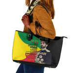 Jah Rastafari Leather Tote Bag Haile Selassie