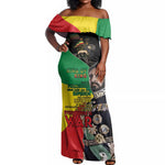 Jah Rastafari Off Shoulder Maxi Dress Haile Selassie