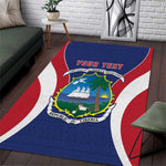 Personalised Afro Liberia Area Rug Coat Of Arms With Flag Map - African Pattern