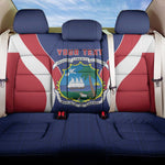 Personalised Afro Liberia Back Car Seat Cover Coat Of Arms With Flag Map - African Pattern