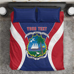 Personalised Afro Liberia Bedding Set Coat Of Arms With Flag Map - African Pattern