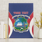 Personalised Afro Liberia Canvas Wall Art Coat Of Arms With Flag Map - African Pattern