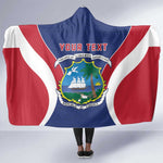Personalised Afro Liberia Hooded Blanket Coat Of Arms With Flag Map - African Pattern
