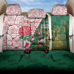 Personalized South Africa Combine England Rugby Back Car Seat Cover Springboks and Red Rose