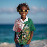 Personalized South Africa Combine England Rugby Kid Hawaiian Shirt Springboks and Red Rose