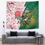 Personalized South Africa Combine England Rugby Tapestry Springboks and Red Rose