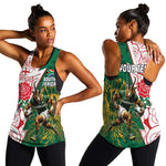 Personalized South Africa Combine England Rugby Women Racerback Tank Springboks and Red Rose