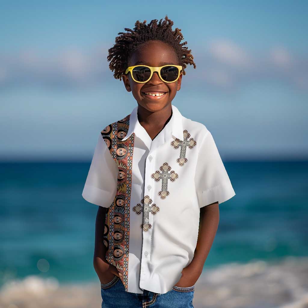 Ethiopia Angels Tilet With Cross Kid Hawaiian Shirt