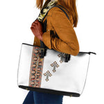 Ethiopia Angels Tilet With Cross Leather Tote Bag