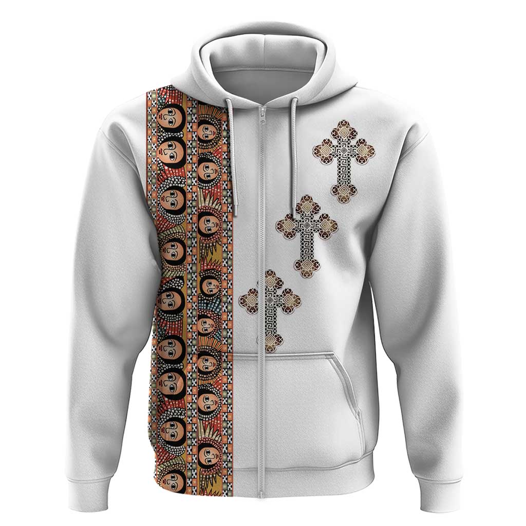 Happy Ethiopian Timkat Zip Hoodie Cross Mix Tilet Pattern LT15 main image 1