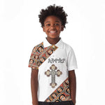 Personalized Ethiopia Kid Polo Shirt Ethiopian Orthodox Church Angel