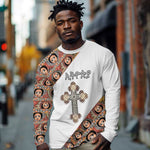 Personalized Ethiopia Long Sleeve Shirt Ethiopian Orthodox Church Angel