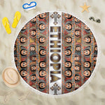 Personalized Ethiopia Beach Blanket Ethiopian Tewahedo Angel Orthodox