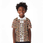 Personalized Ethiopia Kid Polo Shirt Ethiopian Tewahedo Angel Orthodox