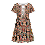 Personalized Ethiopia Kid Short Sleeve Dress Ethiopian Tewahedo Angel Orthodox