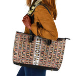 Personalized Ethiopia Leather Tote Bag Ethiopian Tewahedo Angel Orthodox