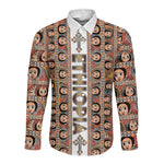 Personalized Ethiopia Long Sleeve Button Shirt Ethiopian Tewahedo Angel Orthodox