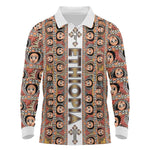 Personalized Ethiopia Long Sleeve Polo Shirt Ethiopian Tewahedo Angel Orthodox