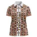 Personalized Ethiopia Women Polo Shirt Ethiopian Tewahedo Angel Orthodox