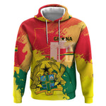 Personalized Ghana Republic Day Hoodie Black Star Square - Grunge Style