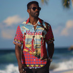 Maasai Adumu Dance Hawaiian Shirt Shuka Pattern - Kenya Safari
