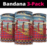 Maasai Adumu Dance Neck Gaiter Shuka Pattern - Kenya Safari LT15