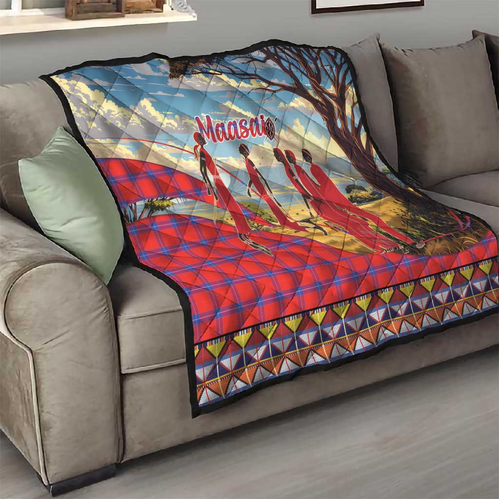 Maasai Adumu Dance Quilt Shuka Pattern - Kenya Safari