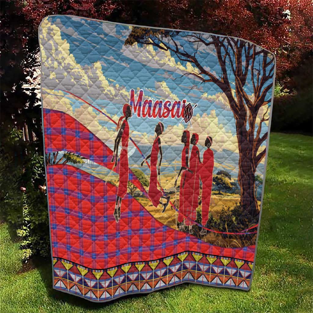 Maasai Adumu Dance Quilt Shuka Pattern - Kenya Safari