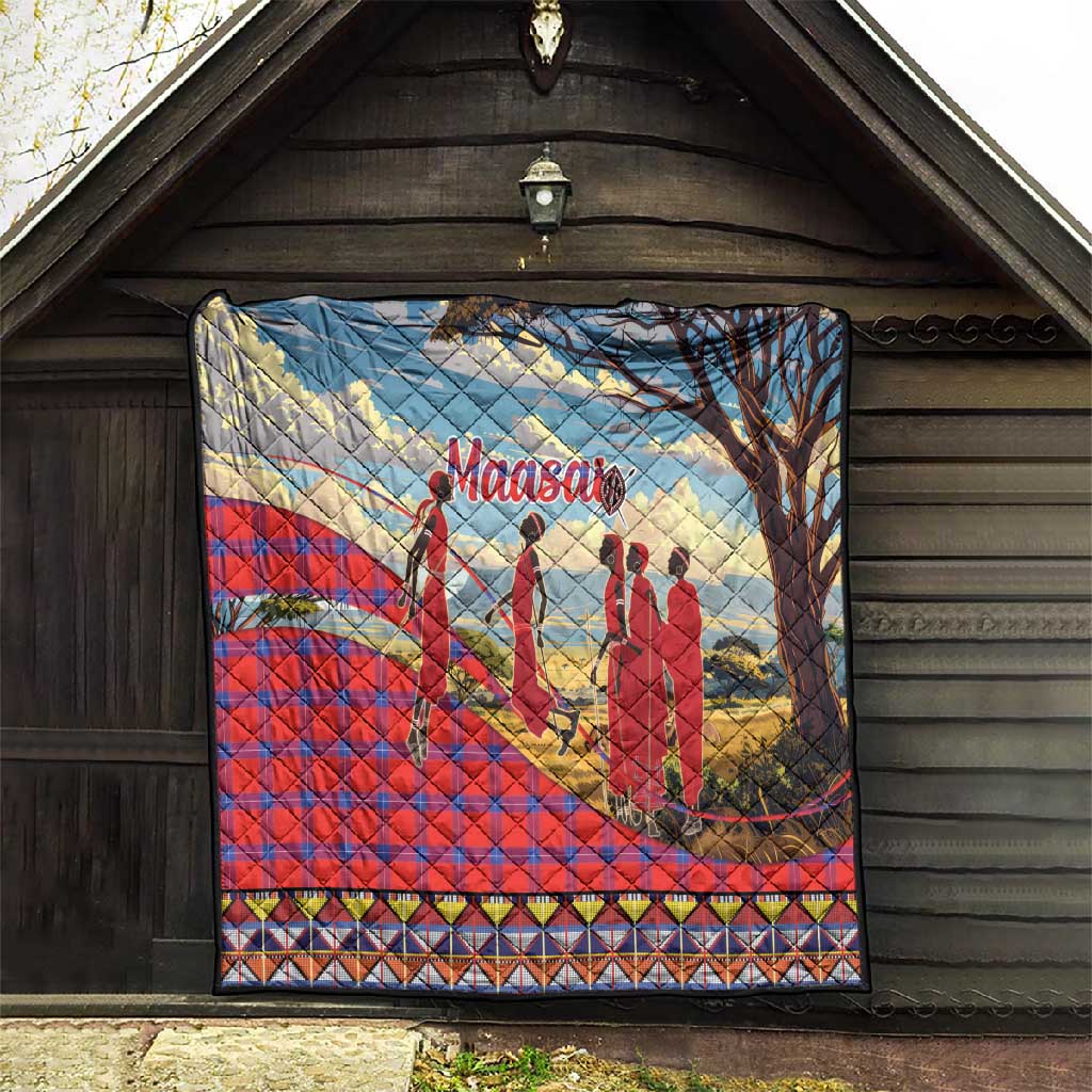 Maasai Adumu Dance Quilt Shuka Pattern - Kenya Safari