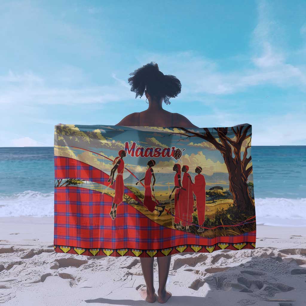 Maasai Adumu Dance Sarong Shuka Pattern - Kenya Safari
