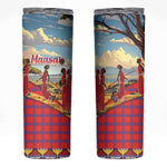 Maasai Adumu Dance Skinny Tumbler Shuka Pattern - Kenya Safari