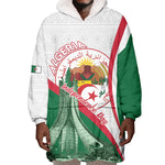 Algeria Independence Day Wearable Blanket Hoodie Coat Of Arms With Maqam Echahid
