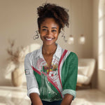 Algeria Independence Day Women Casual Shirt Coat Of Arms With Maqam Echahid