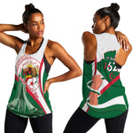 Algeria Independence Day Women Racerback Tank Coat Of Arms With Maqam Echahid
