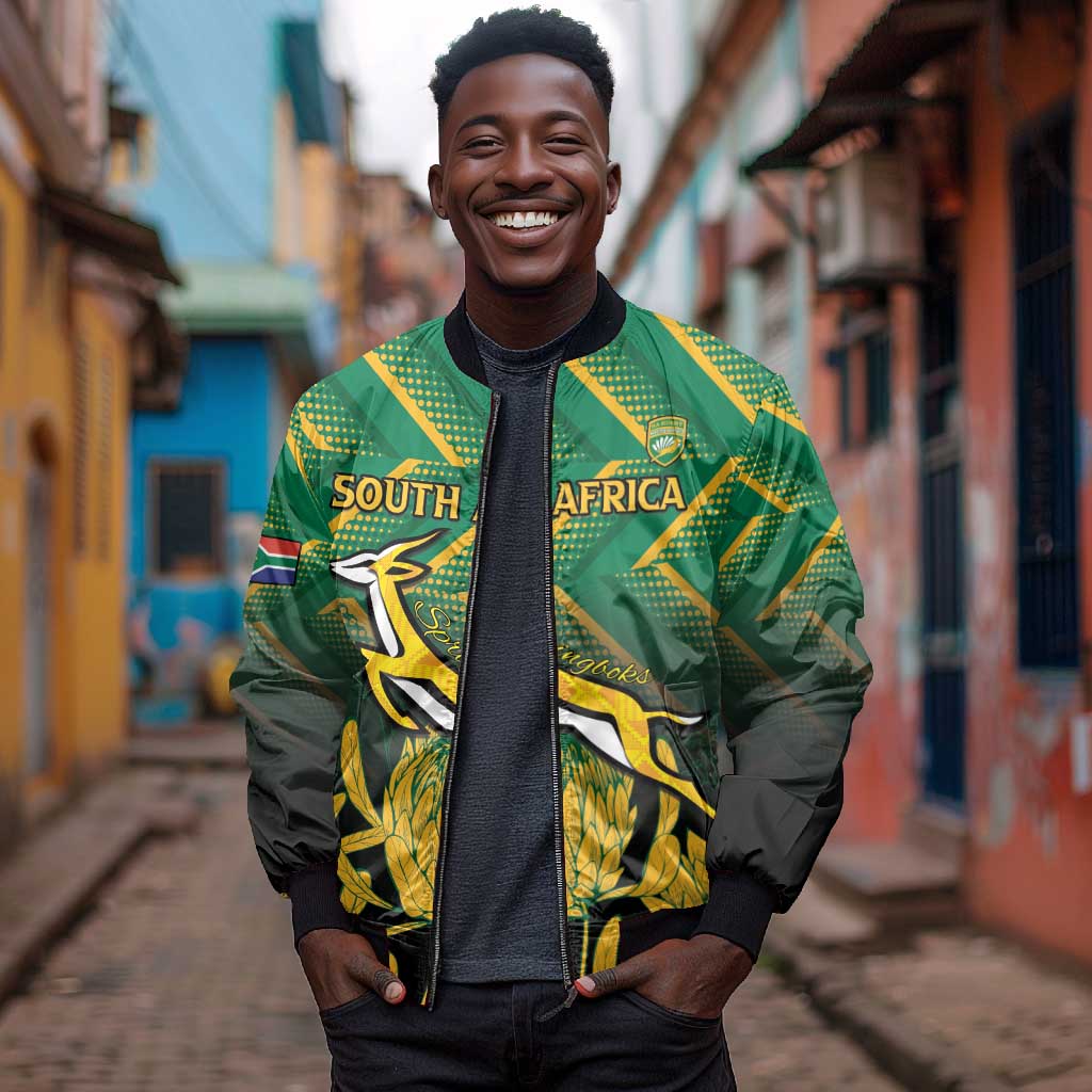 South Africa Rugby Custom Bomber Jacket Go Springboks Go