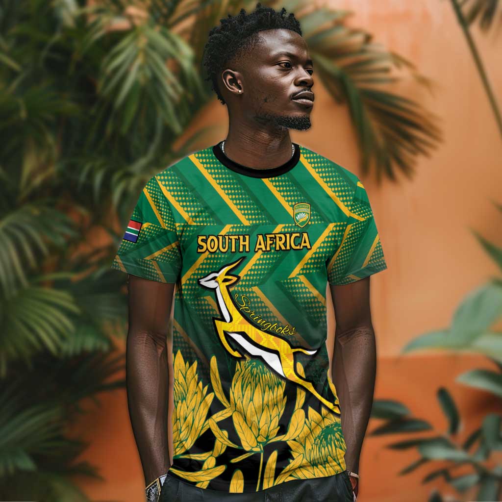 South Africa Rugby Custom T shirt Go Springboks Go