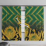 South Africa Rugby Custom Window Curtain Go Springboks Go